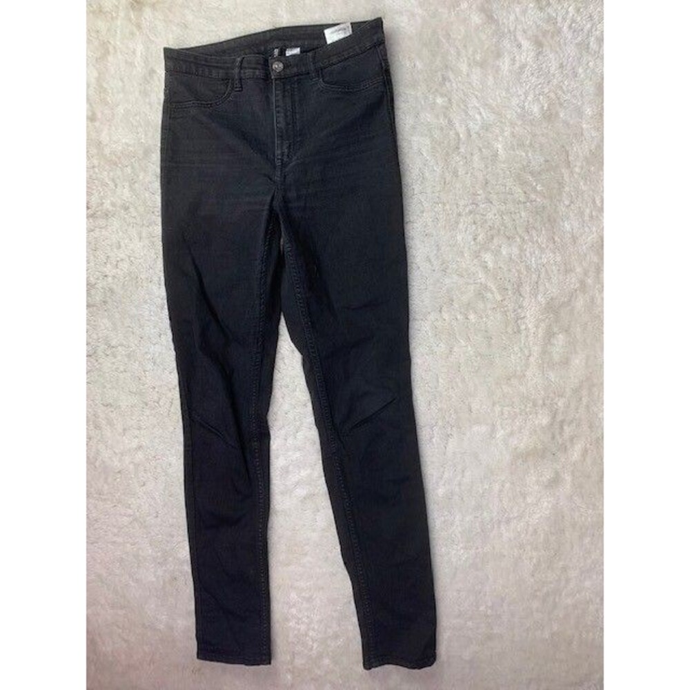 H&M Divided Size 8 Womens Jeans Black Skinny Stretch Mid Rise